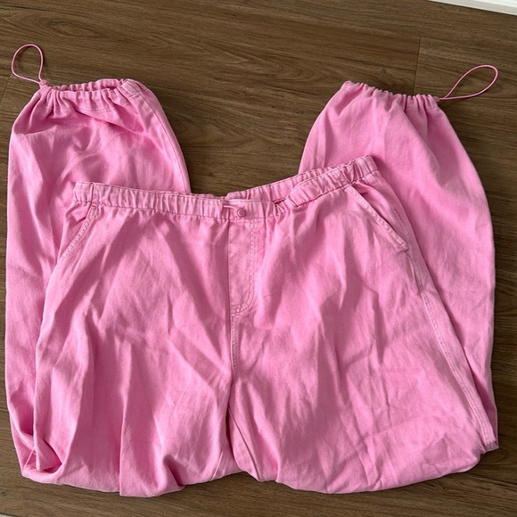 Forever 21 Drawstring Parachute Pants Fits Large - Picture 2 of 4